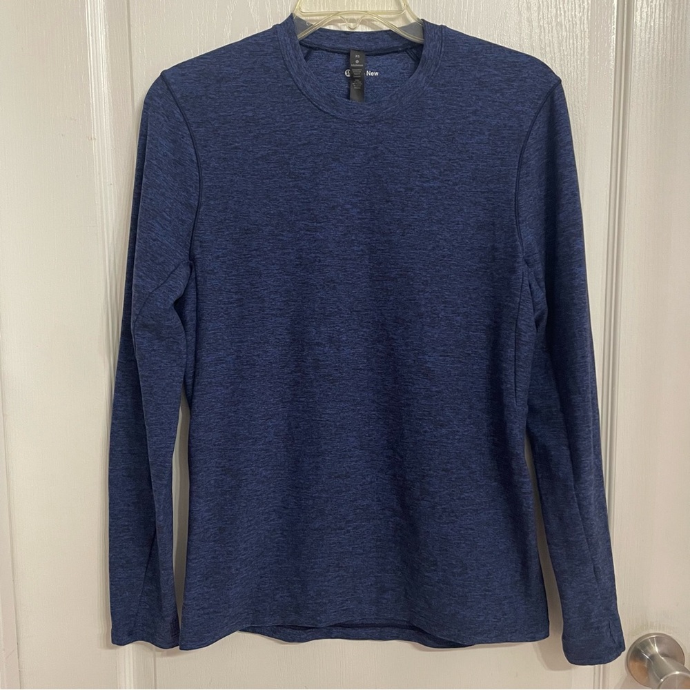 Lululemon Like New Surge Warm Long Sleeve Heathered Moroccan Blue Size XS